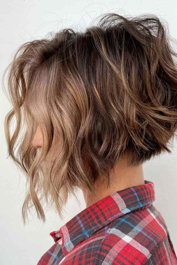 Side Bang Style Idea For Short Bob Haircuts