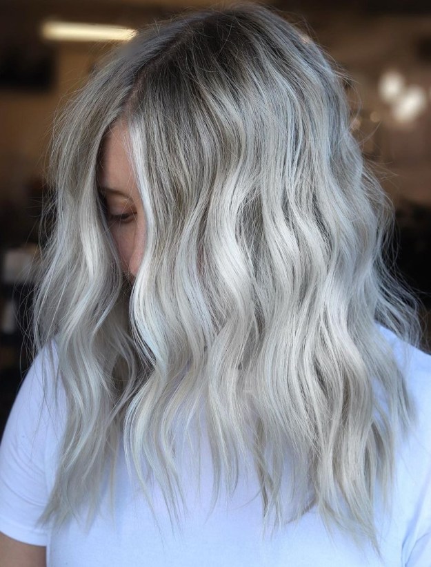 Silver Blonde Balayage