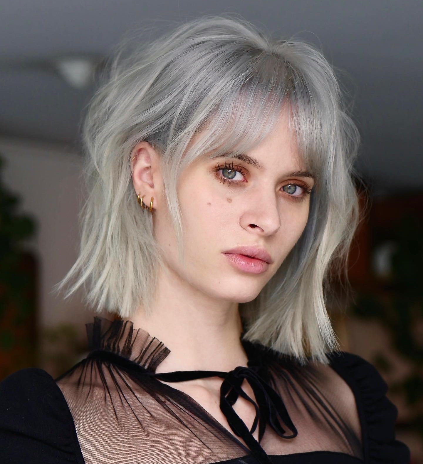 Silver Blonde Color on Chic Bob