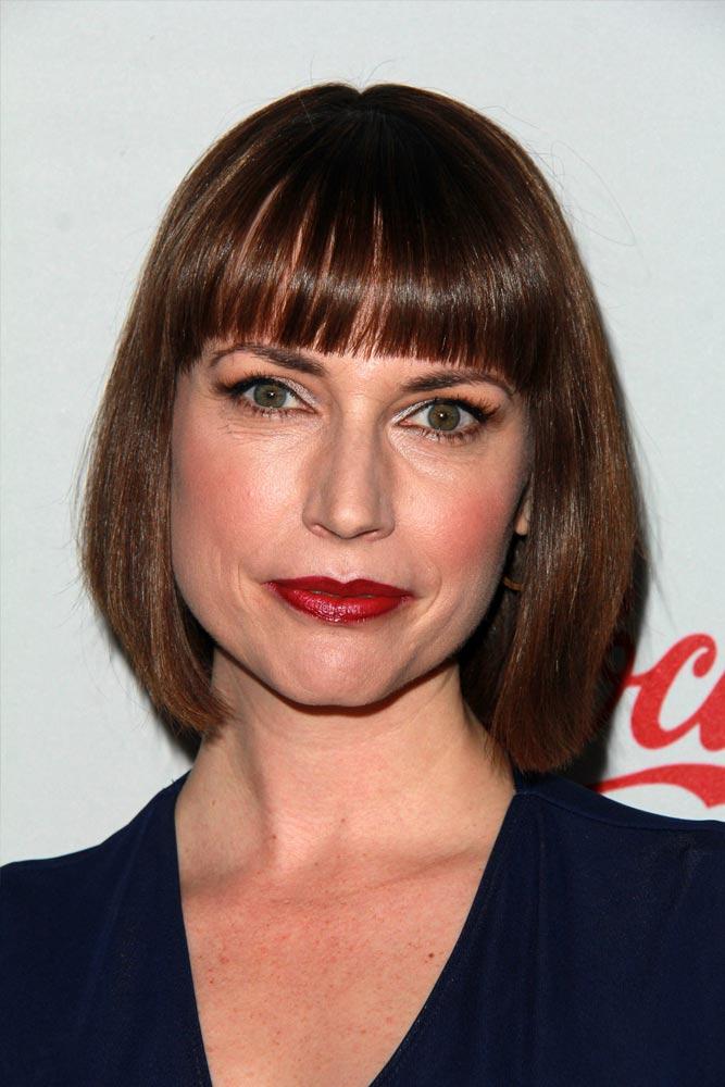 Straight Bob With Blunt Bangs #mediumbob #mediumbobhaircuts #haircuts #bobhaircuts