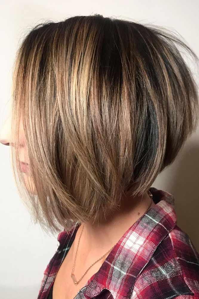 Straight Popular And Stylish Cuts #bobhaircut #stackedbob #haircuts #mediumhair #straighthair