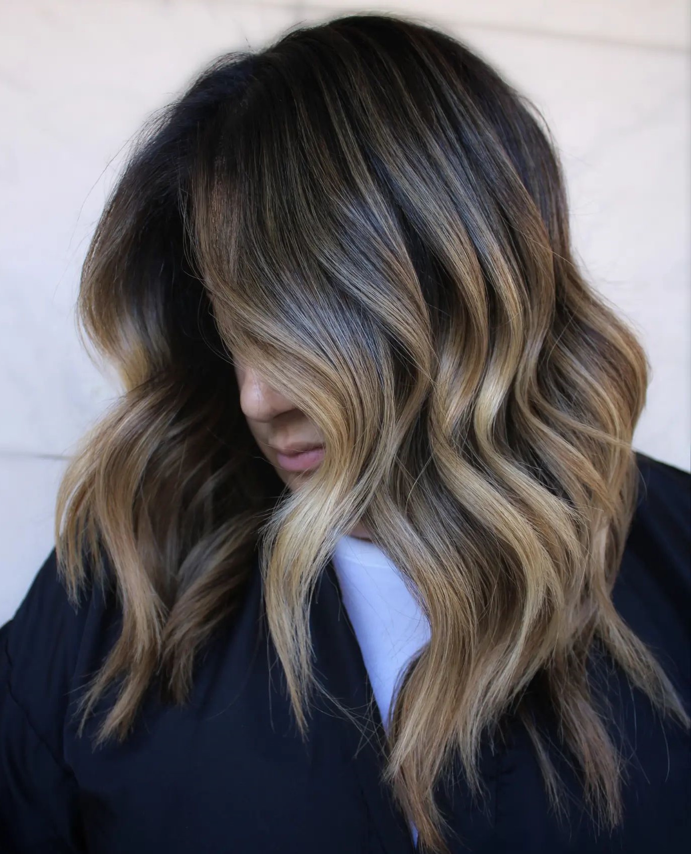 Subtle Blonde Balayage on Bob Cut