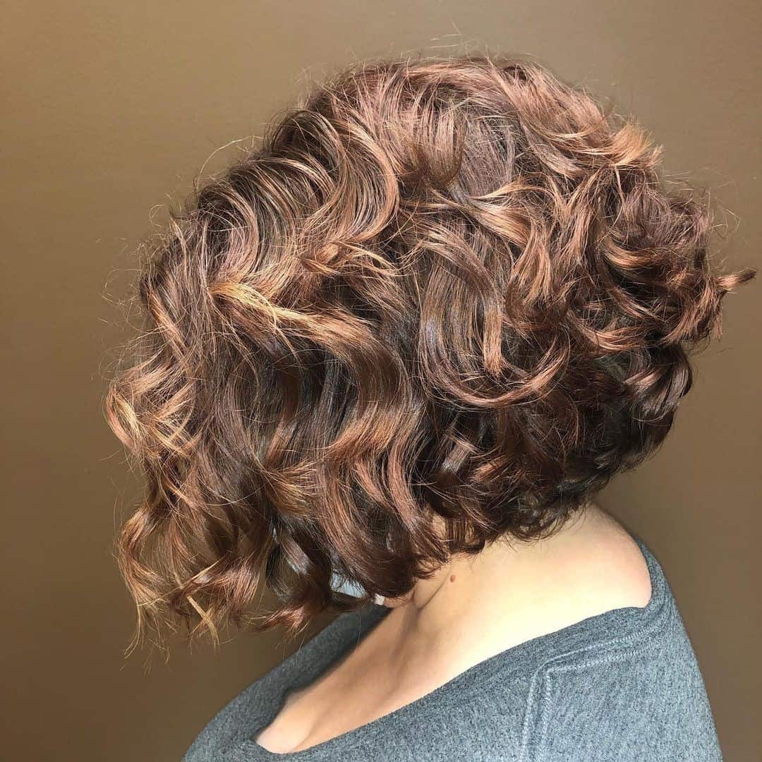 Super Curly Color Bob Hairstyle