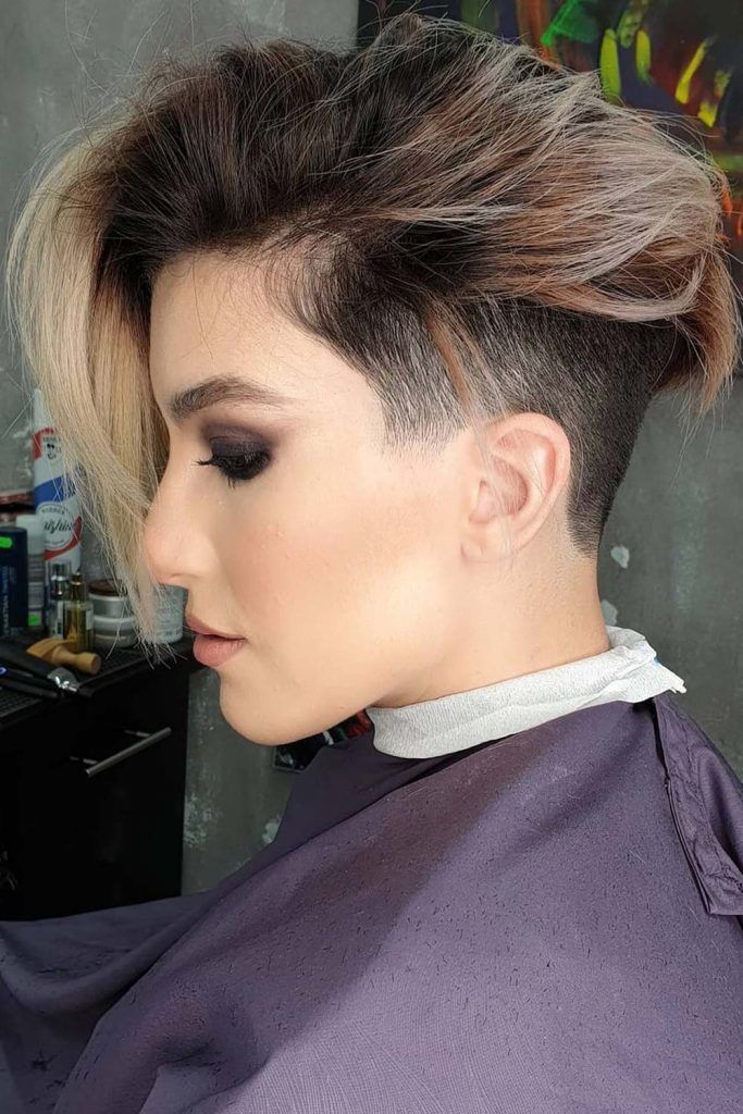 Super Textured Undercut Asymmetrical Bob