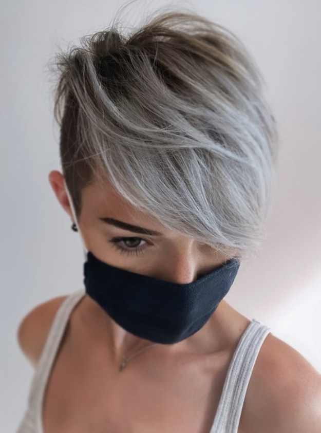 Undercut Pixie with Silver Highlights