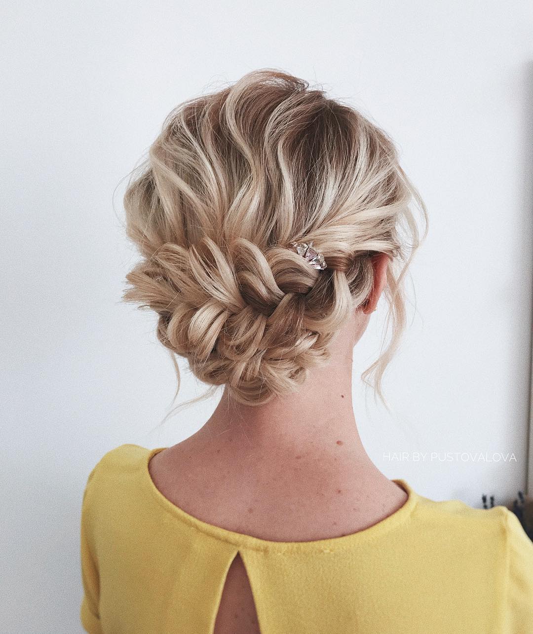 Voluminous Braided Updo For Thin Hair