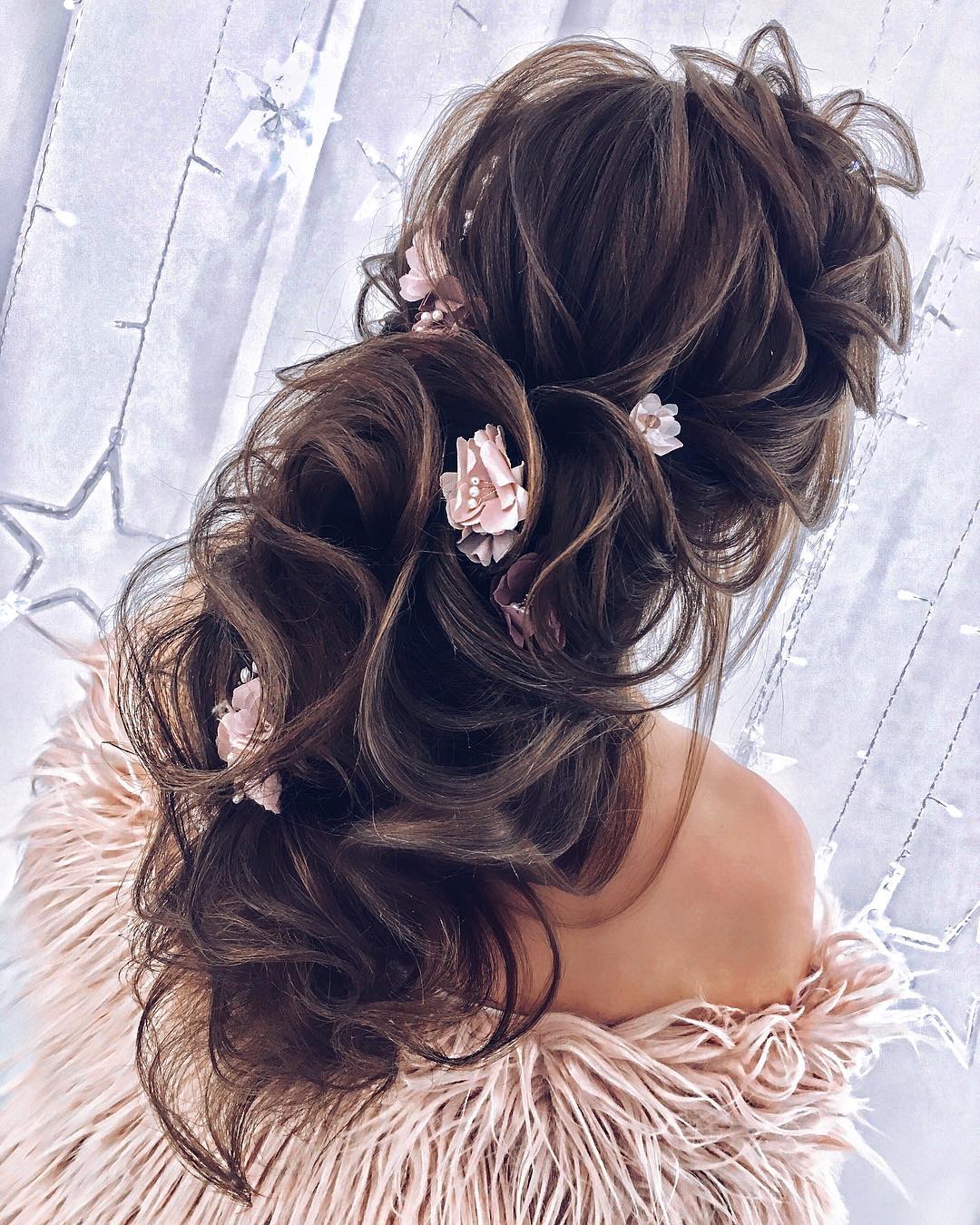 Voluminous Half Updo For Long Hair