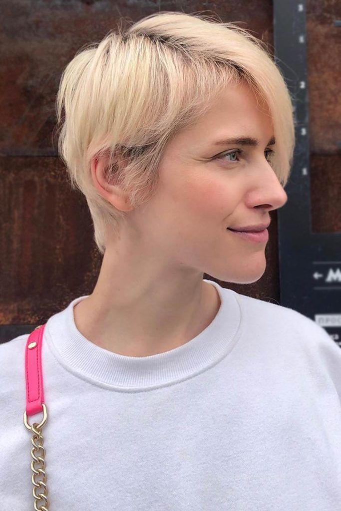 Volumizing Layered Pixie With Long Bangs #pixie #pixiecut