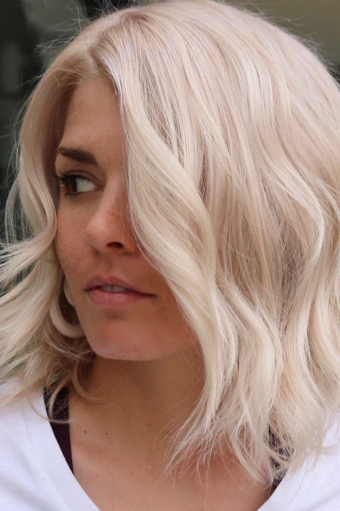 Wavy Beautiful Blonde Bob Haircuts #bobhaircut #haircuts