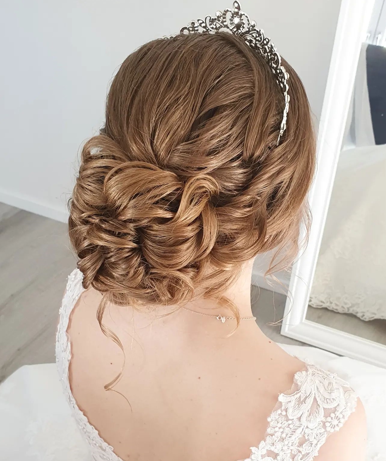 Wedding Bun with Tiara