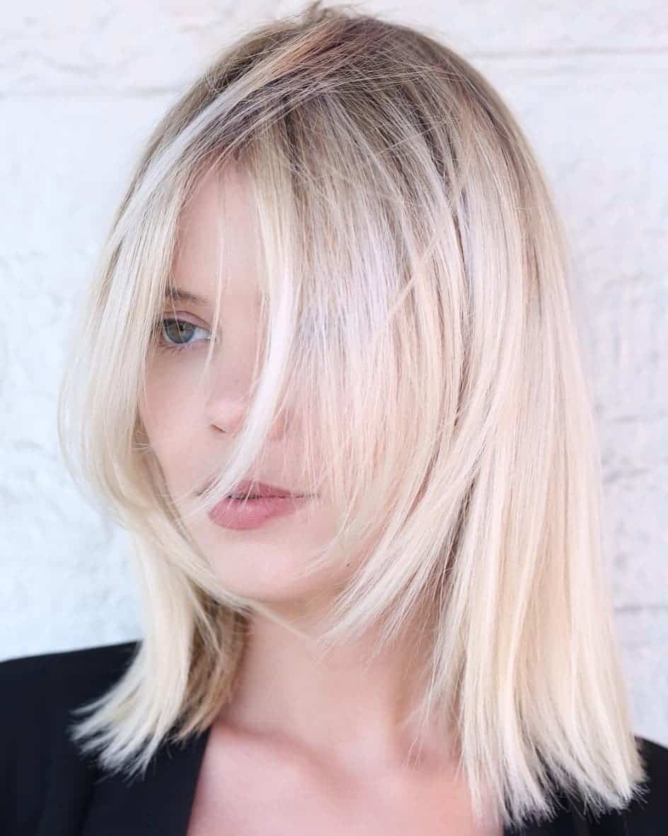 Wispy Blonde Shoulder-Length Bob