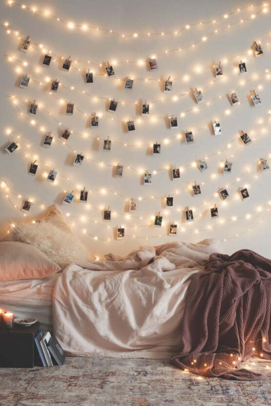 25 Cool DIY Home Decor Ideas with String Lights