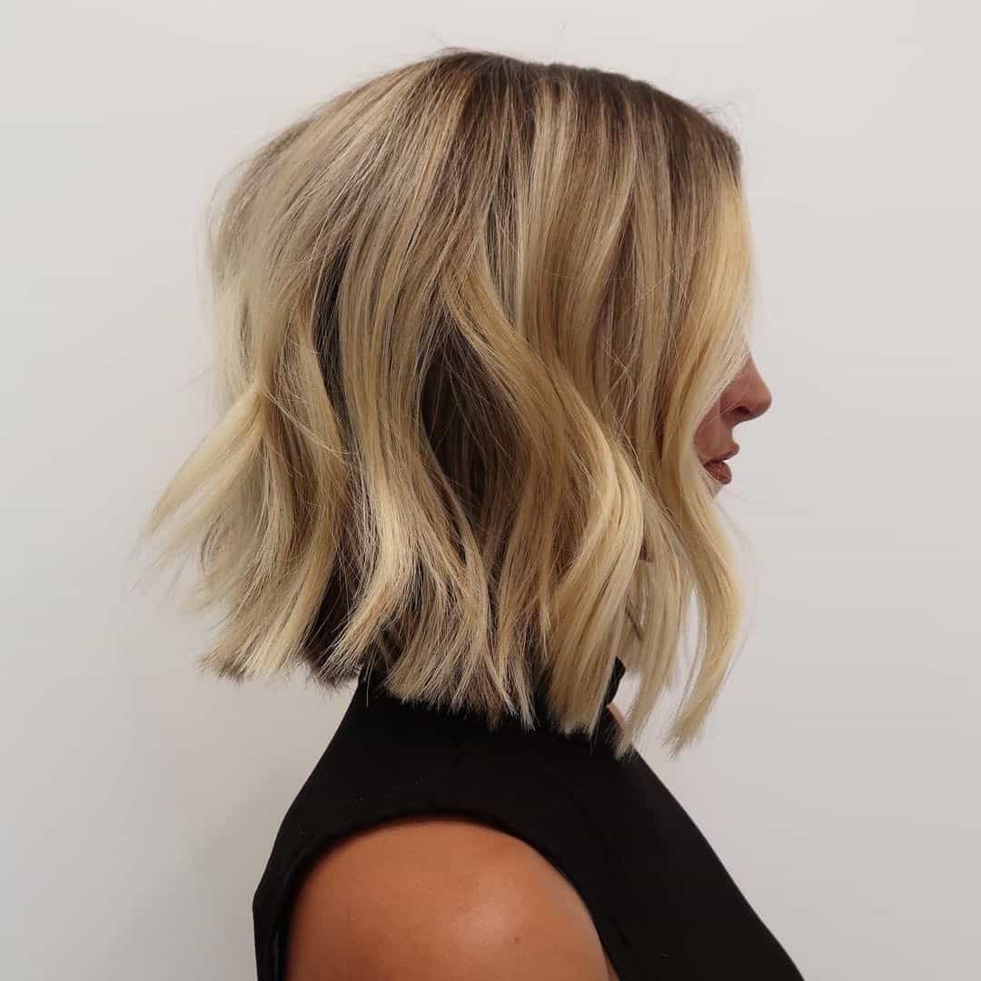 Yellow Blonde Color Bob Hair