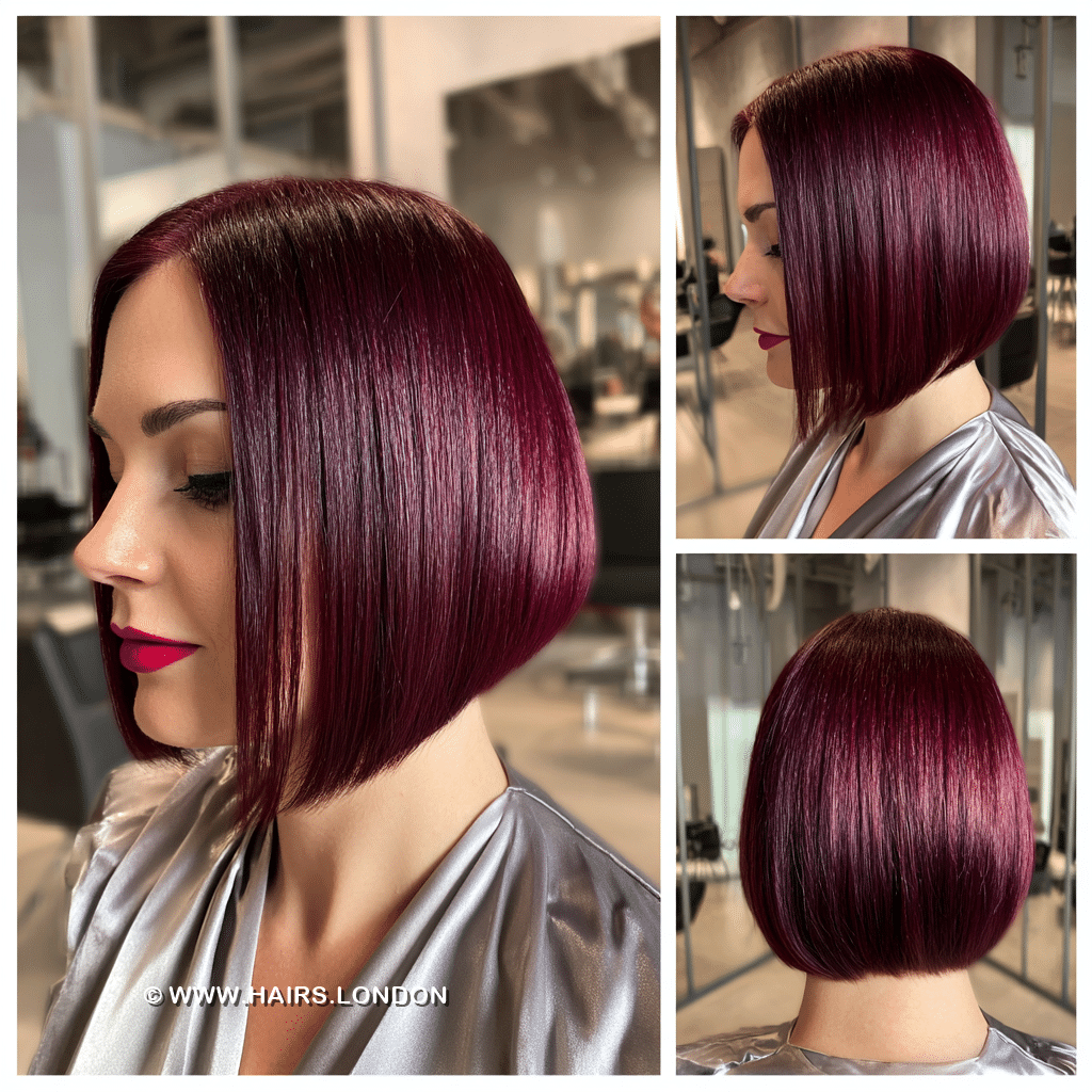 Deep Burgundy Shine Hair