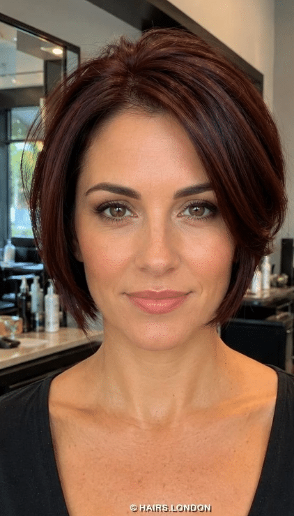 Deep Mahogany Bob Hair