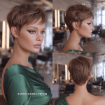 Warm Chestnut Pixie Hair