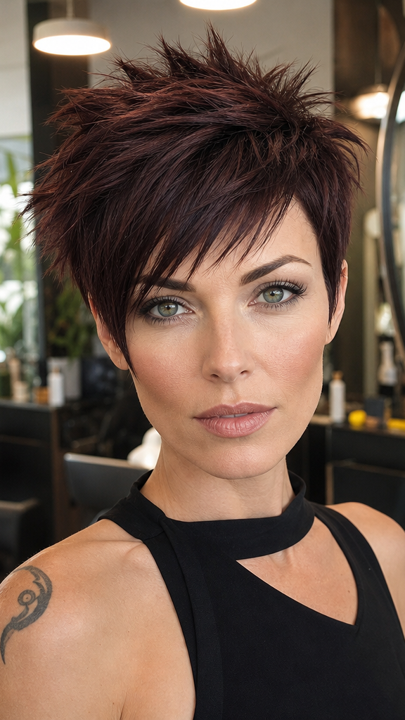 Dark Mahogany Brown Hair