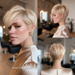 Soft Champagne Blonde Pixie Hair
