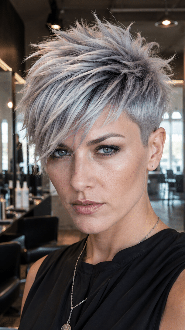 Smoky Silver Platinum Hair