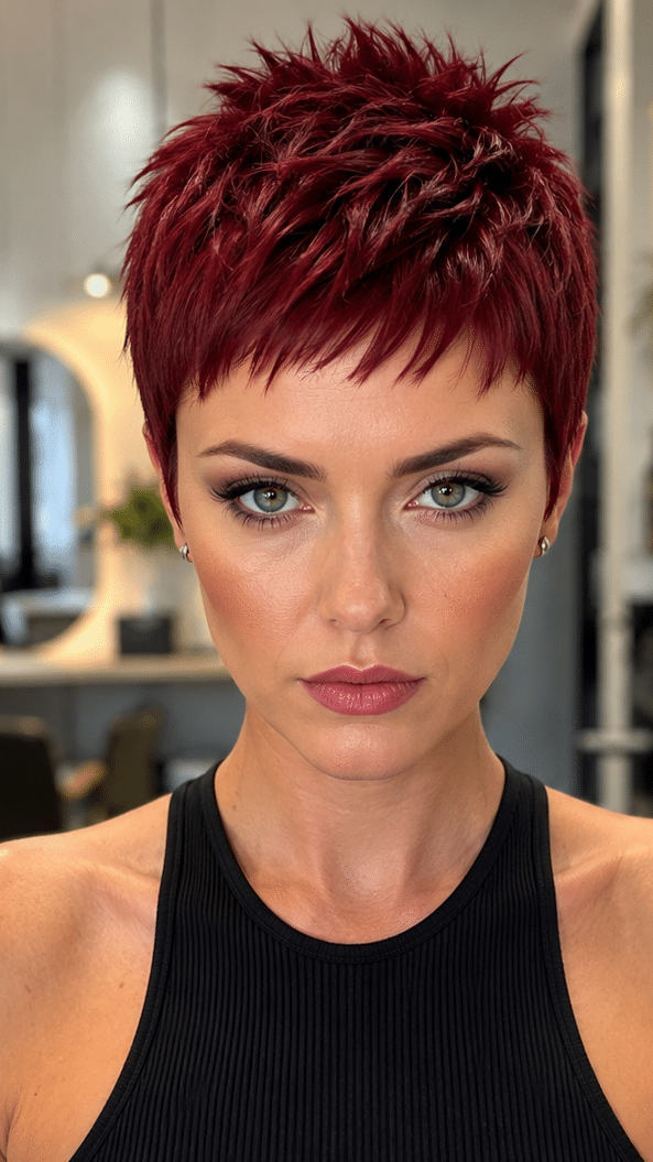 Ruby Merlot Pixie Hair