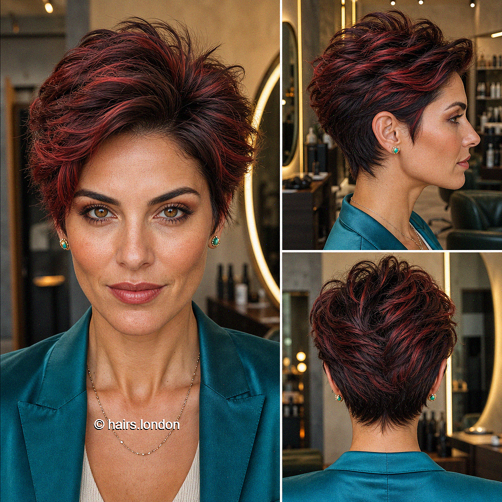 52 Long Pixie Cuts for Thin Hair to Boost Volume Black Cherry Crimson Hair
