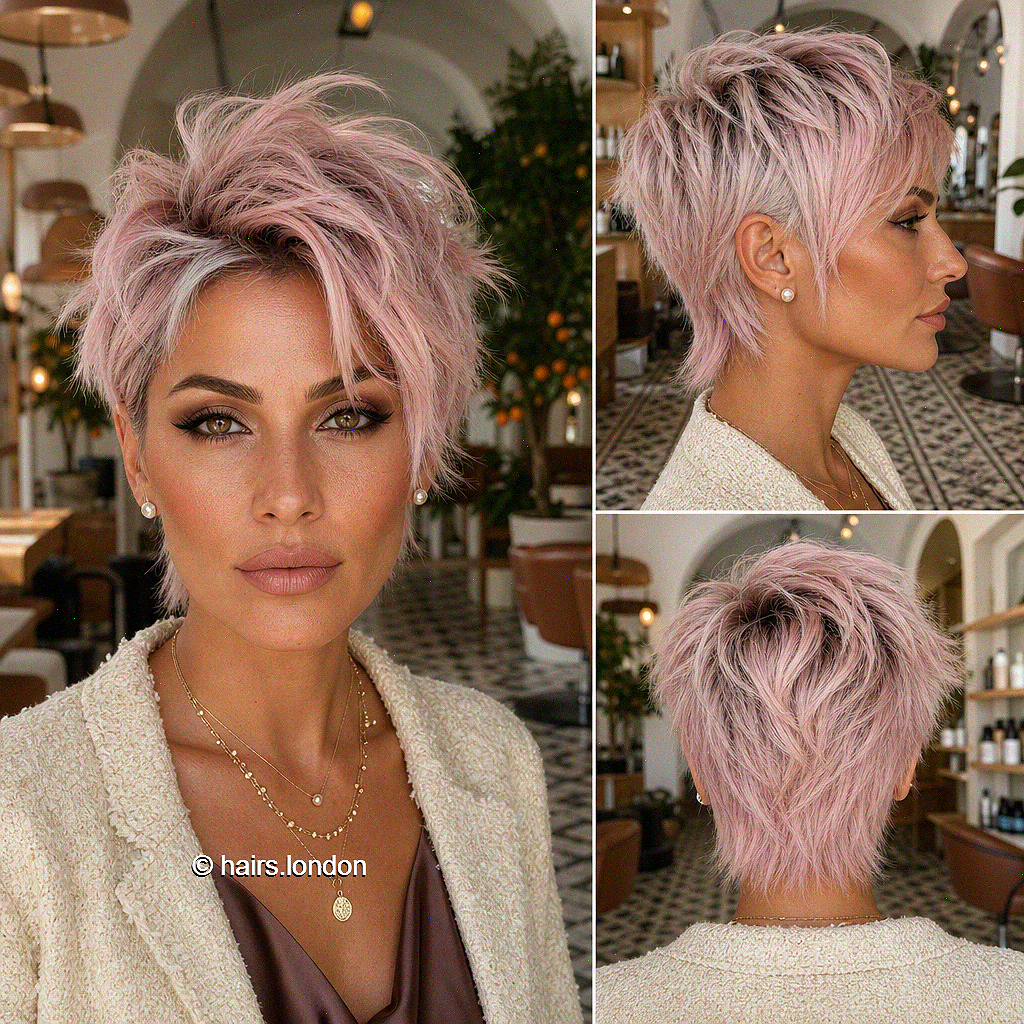 52 Long Pixie Cuts for Thin Hair to Boost Volume Dusty Rose Champagne Hair