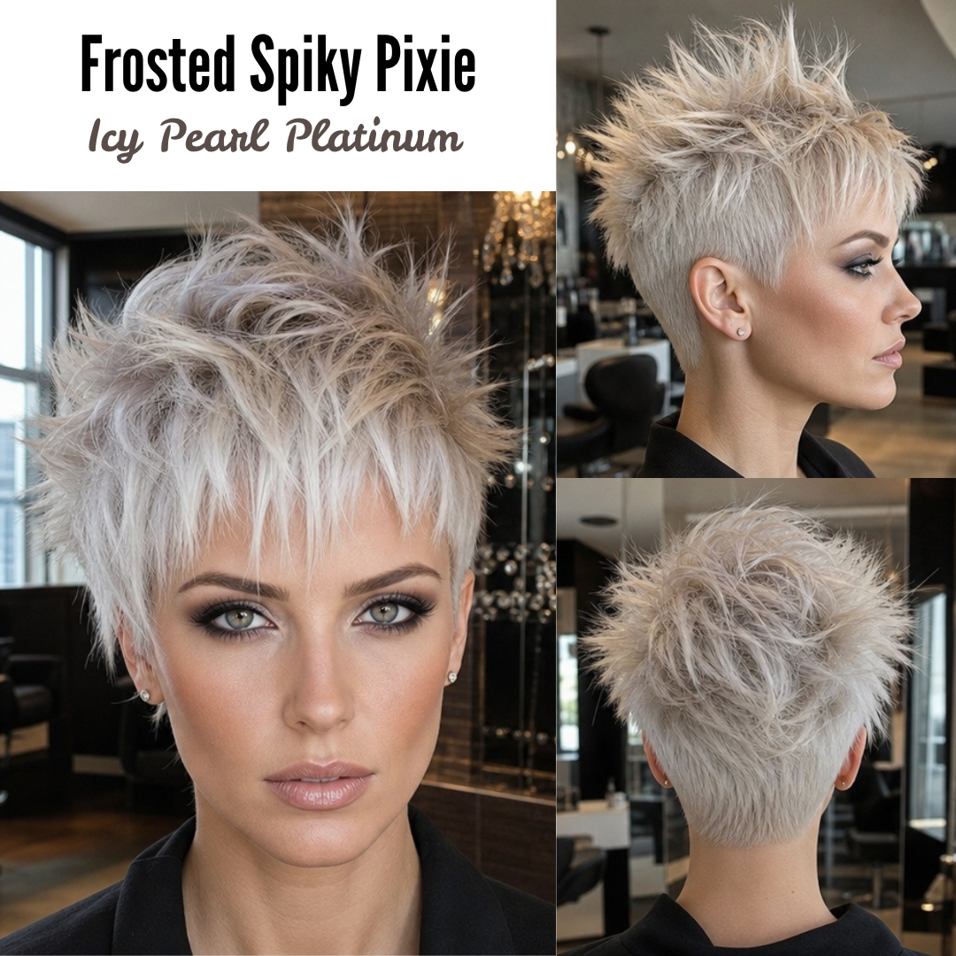 54 Asymmetrical Pixie Cut Ideas That Make a Statement Icy Pearl Platinum Hair