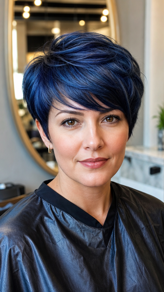 Midnight Sapphire Blue Hair