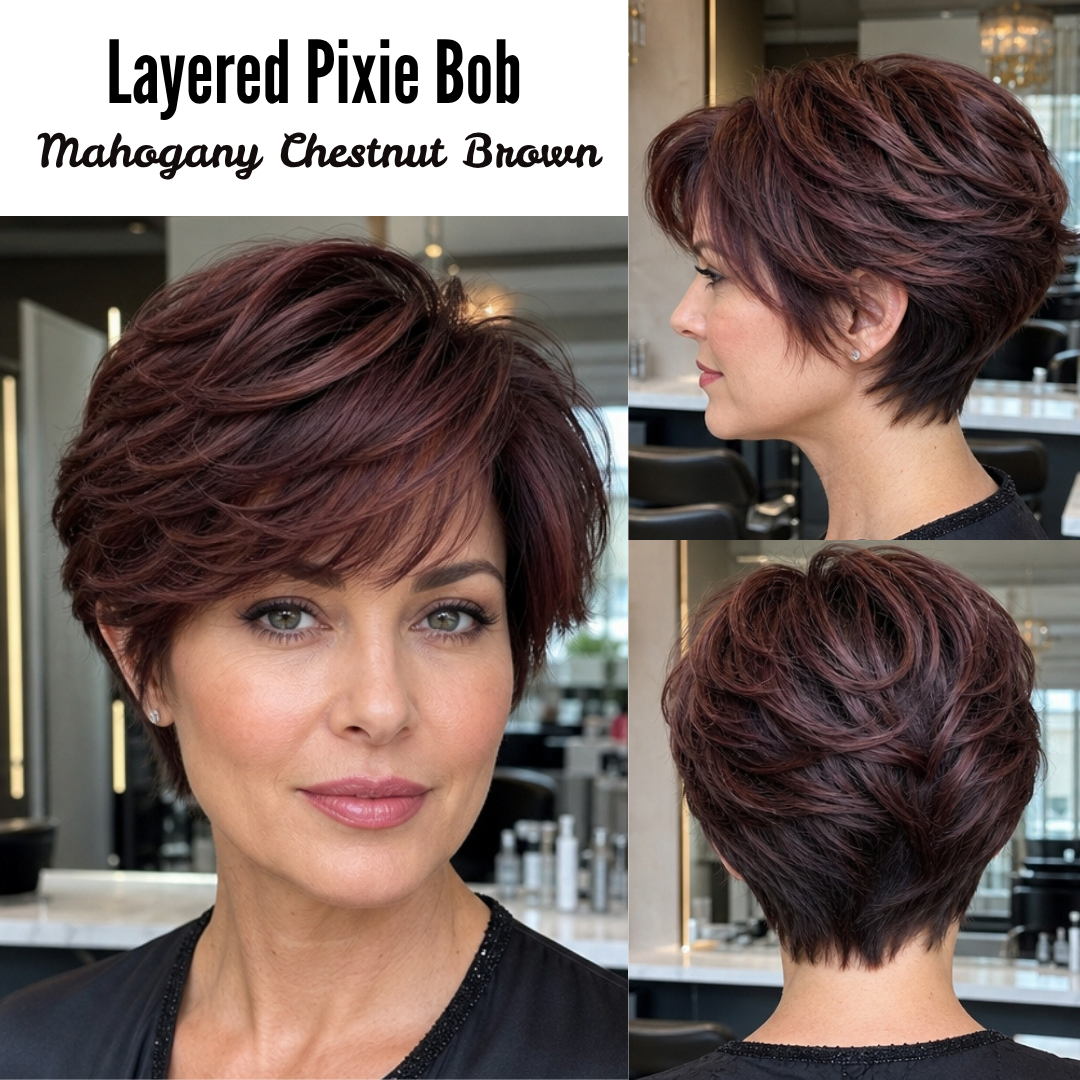 Mahogany Chestnut Brown Hair