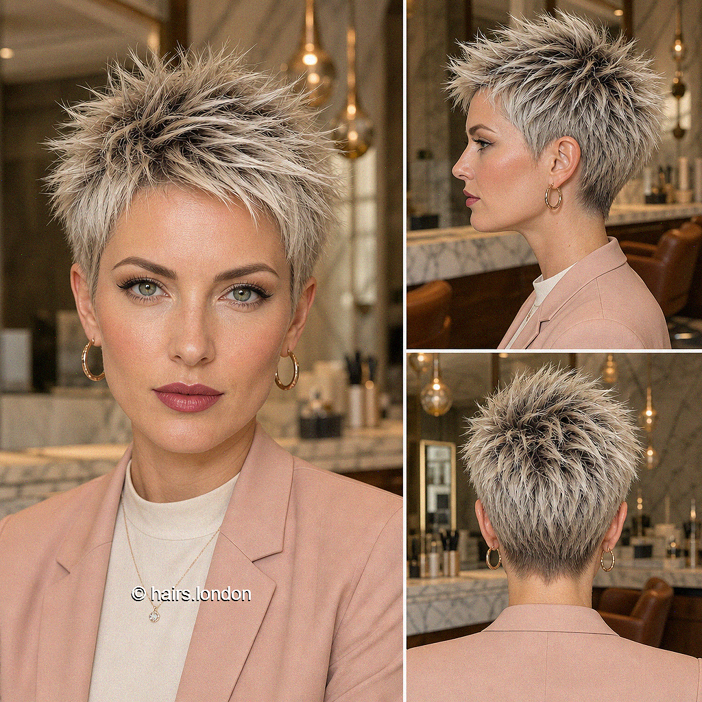 59 Edgy Pixie Cuts for Women of All Ages and Hair Types Frosted Champagne Blonde Hair