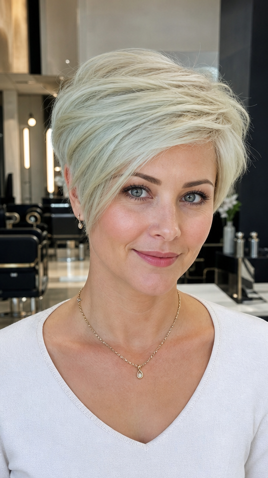 Icy Pearl Blonde Hair