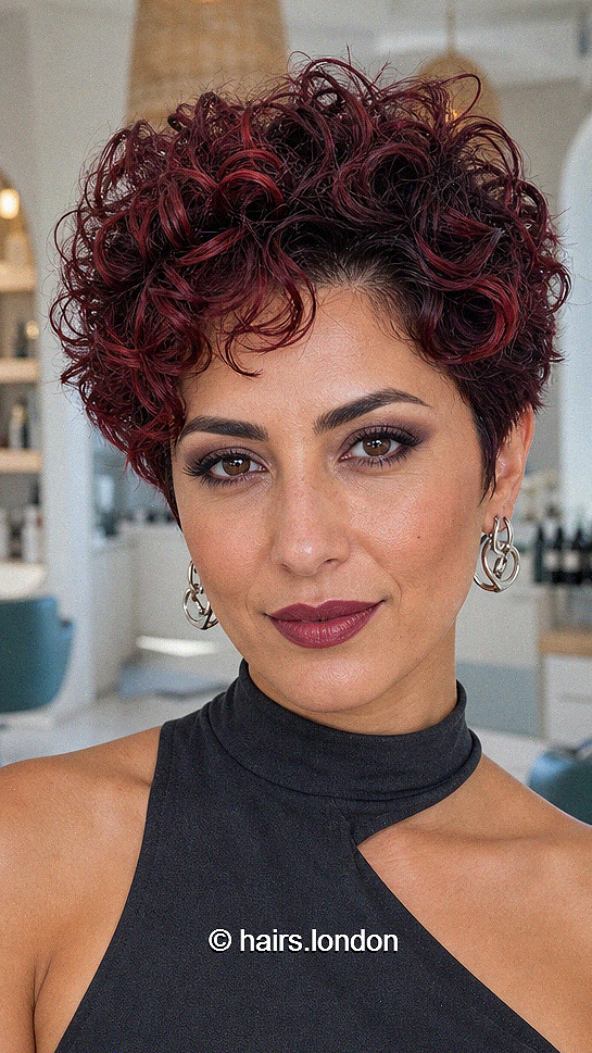 59 Textured Pixie Cut Ideas for a Modern, Messy Look Black Cherry Merlot Hair