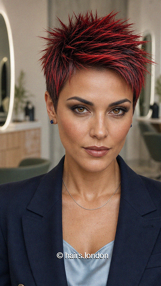 59 Edgy Pixie Cuts for Women of All Ages and Hair Types Crimson Cherry Red Hair