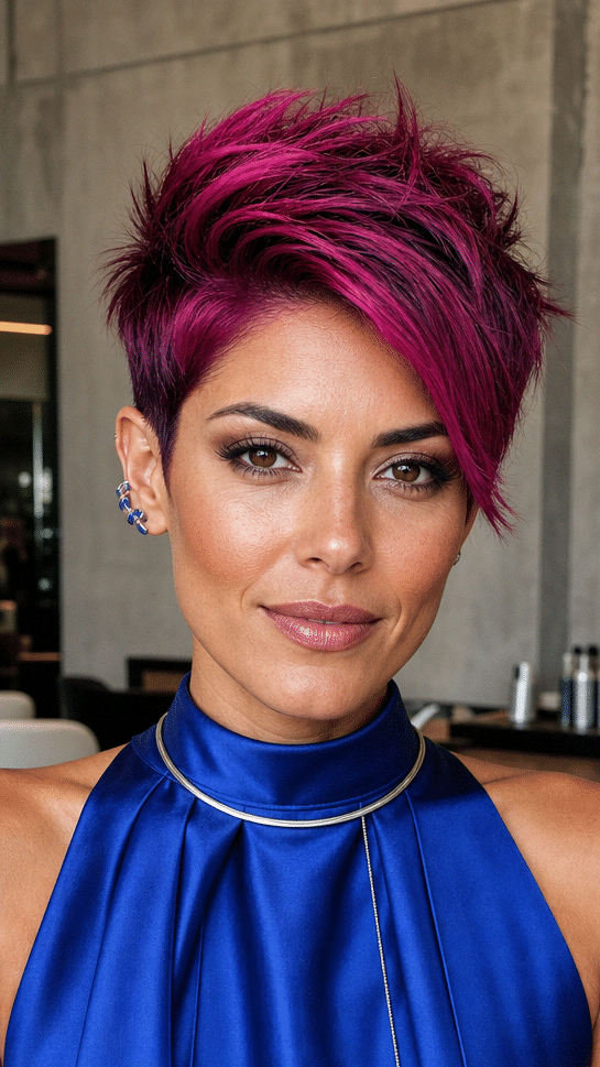 Electric Raspberry Magenta Hair