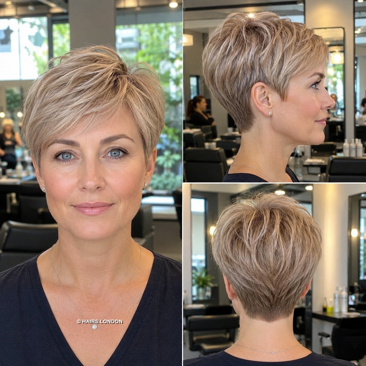 Sandy Champagne Pixie Hair
