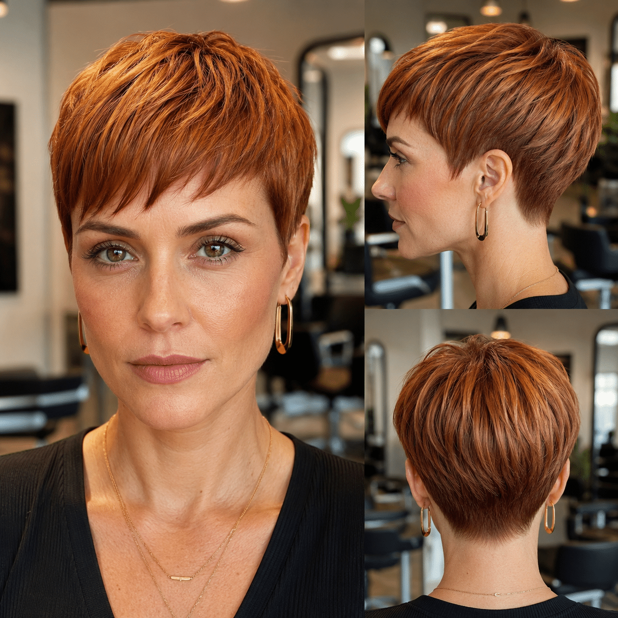 Cinnamon Copper Pixie Hair