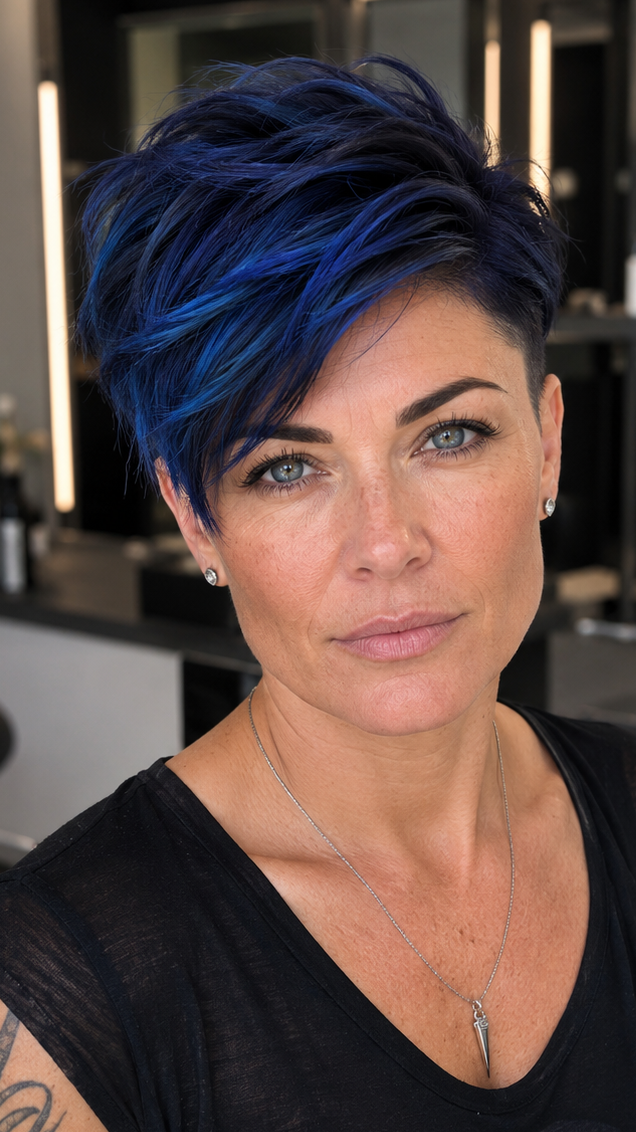 79 Best Short Pixie Cuts and Hairstyles in 2026 Midnight Sapphire Luxe Hair