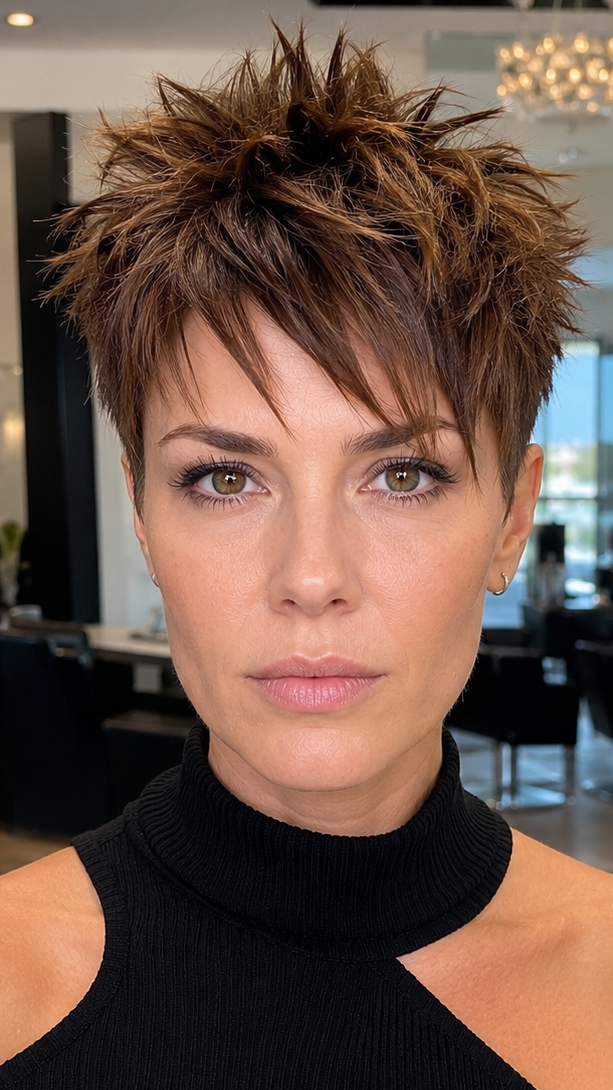 79 Best Short Pixie Cuts and Hairstyles in 2026 Warm Caramel Brown Hair