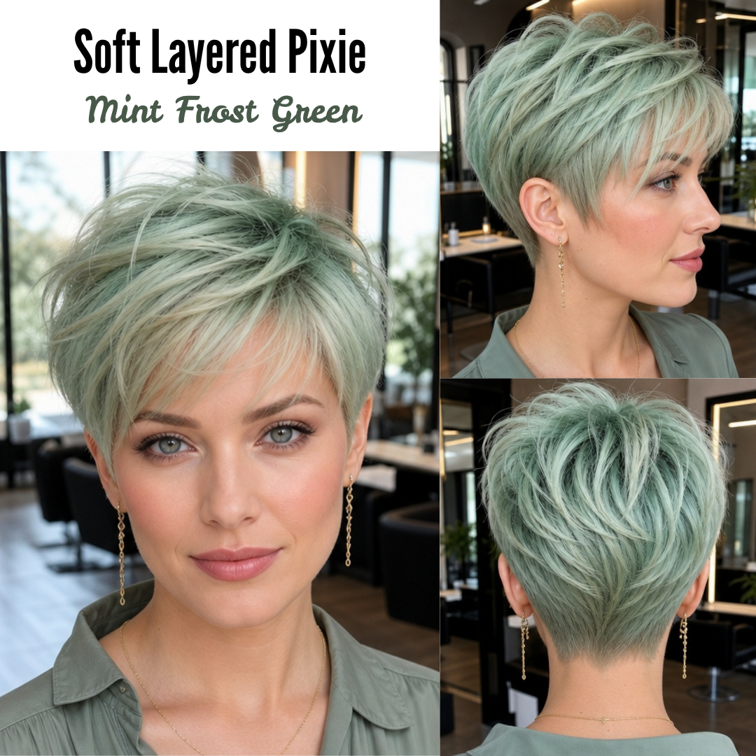 84 Best Short Pixie Cuts and Hairstyles in 2026 Mint Frost Green Hair