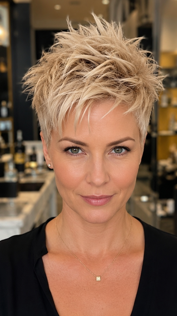 84 Best Short Pixie Cuts and Hairstyles in 2026 Vanilla Champagne Blonde Hair