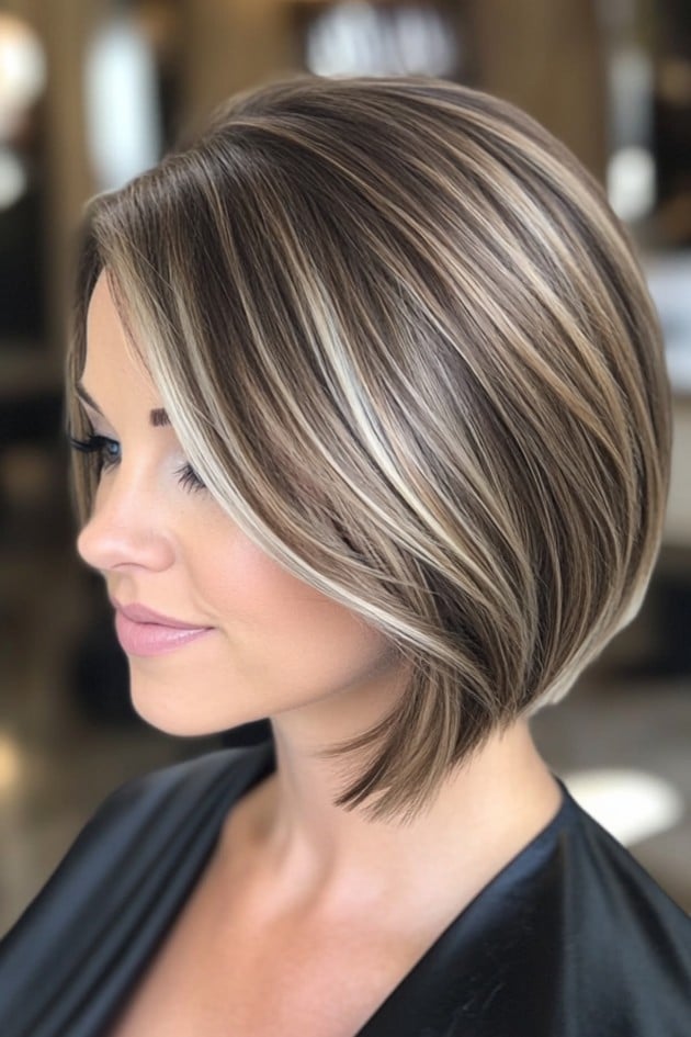Ash Bronde Blunt Bob Hair