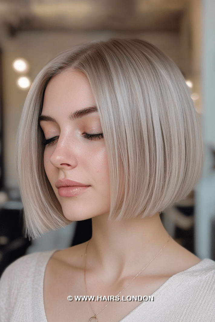Cool Ash Blonde Bob Hair