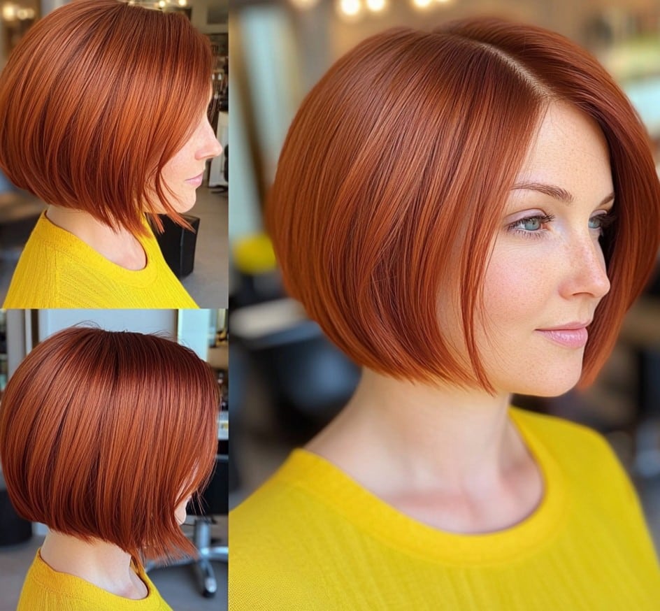 Copper Red Bob Hair
