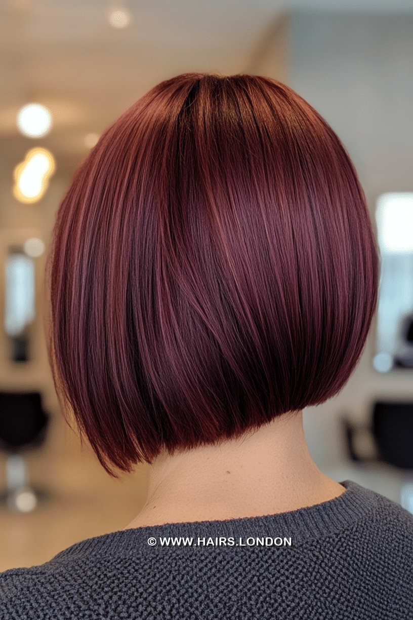 Dark Plum Burgundy Hair