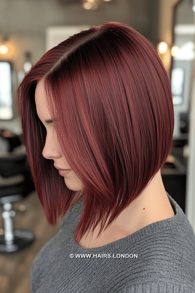 Deep Cherry Red Hair