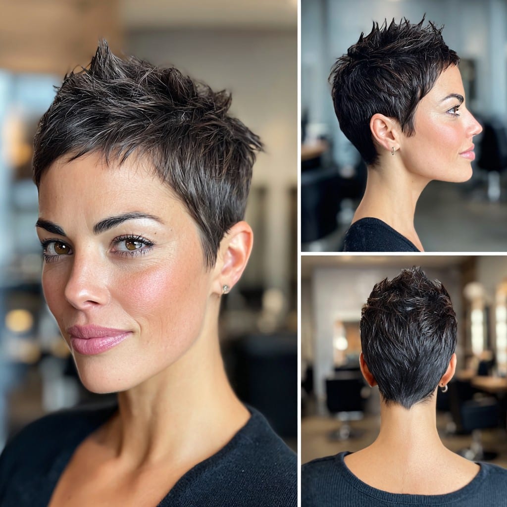 Espresso Textured Pixie Hair
