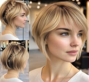 Golden Blonde Bob Hair