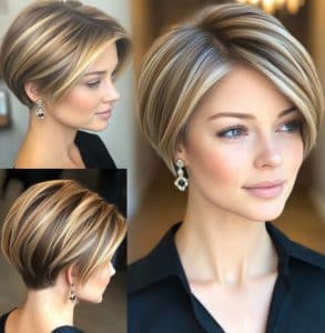 Golden Blonde Pixie Bob Hair