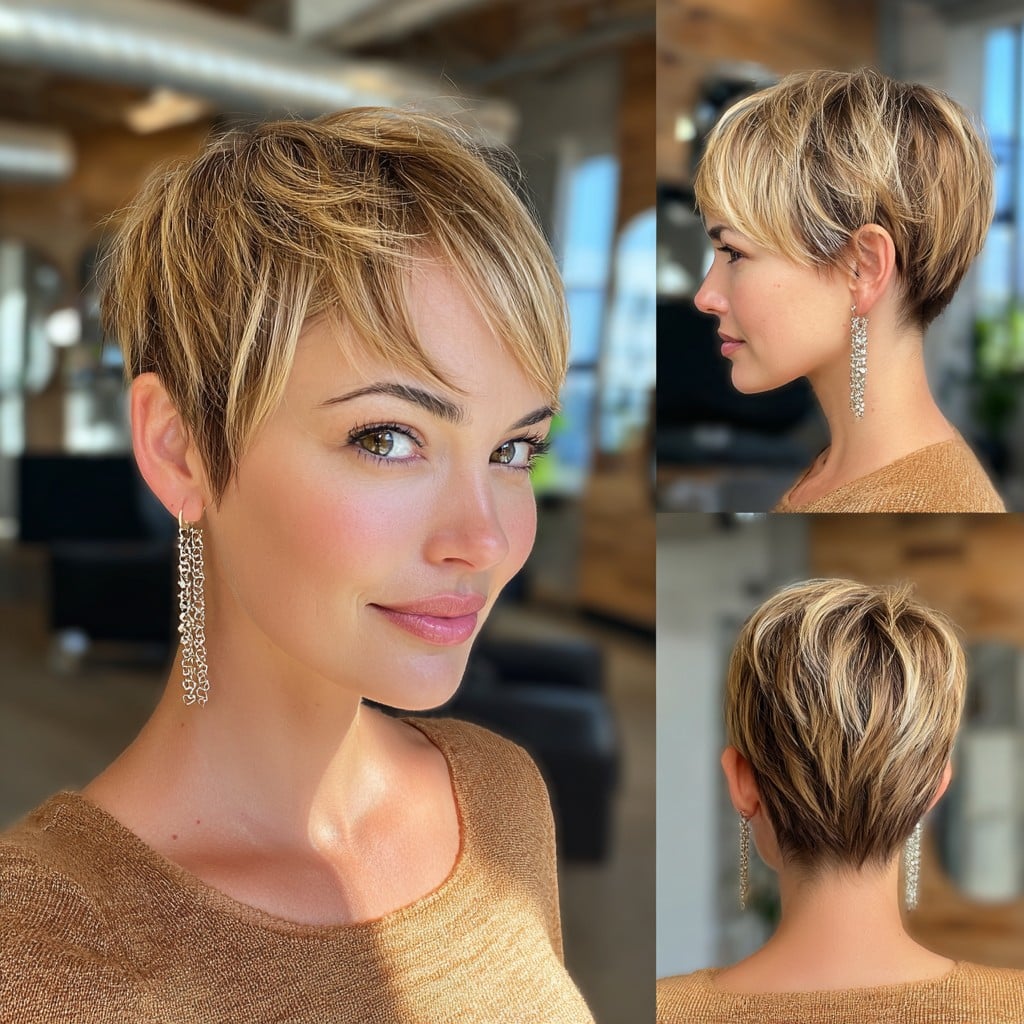 Golden Blonde Pixie Hair