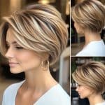 Honey Blonde Pixie Bob Hair